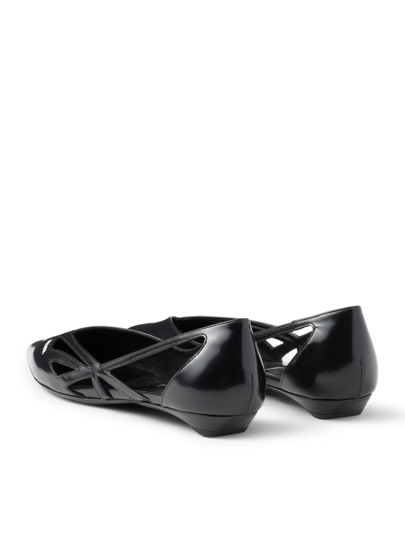 Suitnegozi Ballerine cut-out in pelle spazzolata Negozio