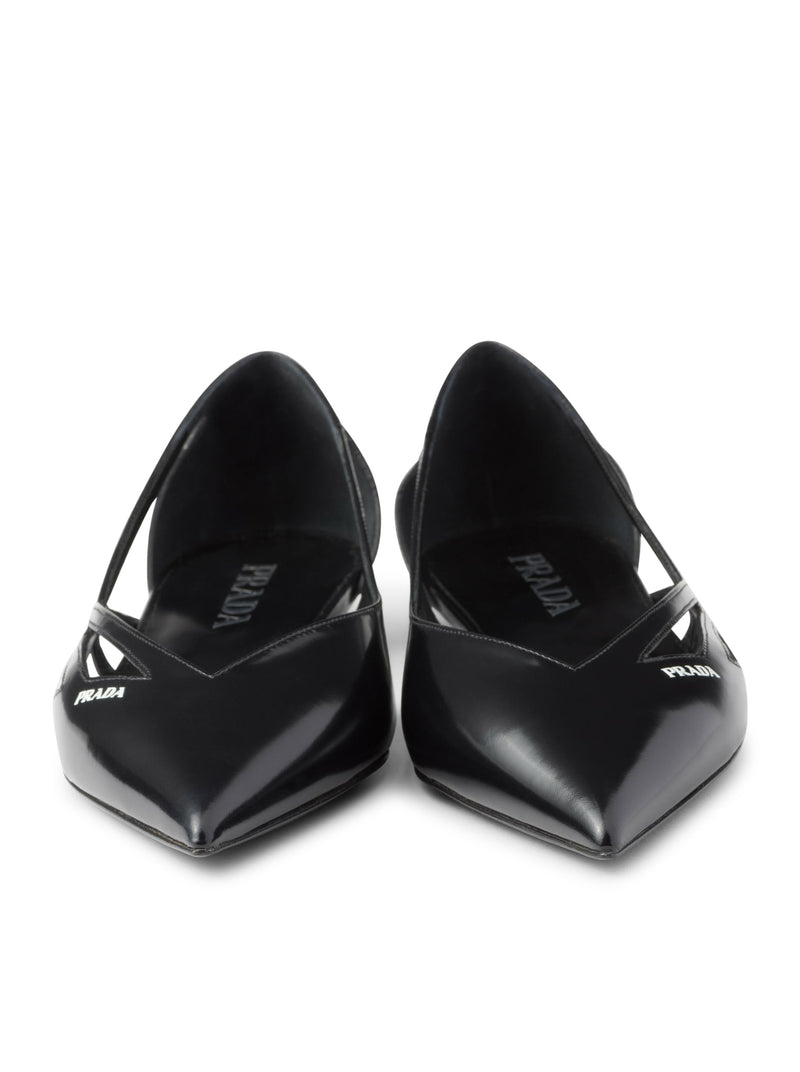 Suitnegozi Ballerine cut-out in pelle spazzolata Negozio