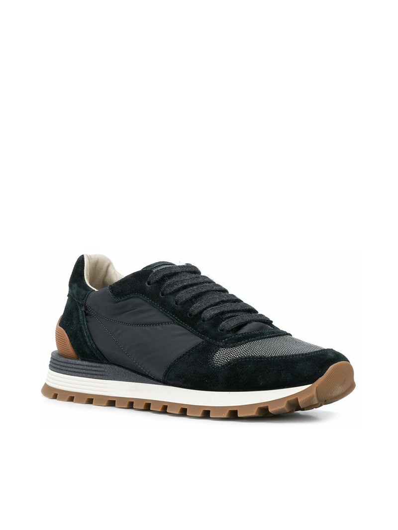 Suitnegozi Runners in camoscio e tessuto techno con "Precious Toe" Moda