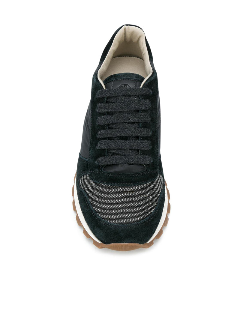 Suitnegozi Runners in camoscio e tessuto techno con "Precious Toe" Moda