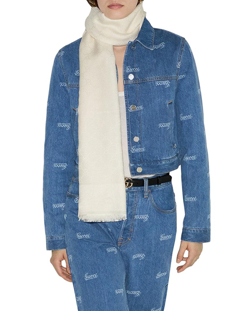 Suitnegozi SCIALLE IN SETA E COTONE JACQUARD CON MOTIVO GG Offerte