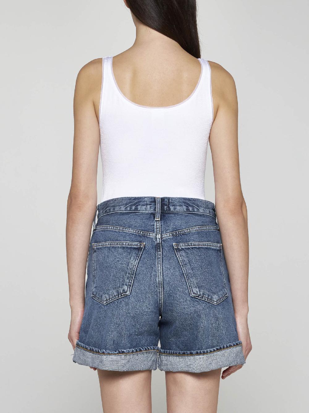 AGOLDE Shorts Dame in denim Saldi