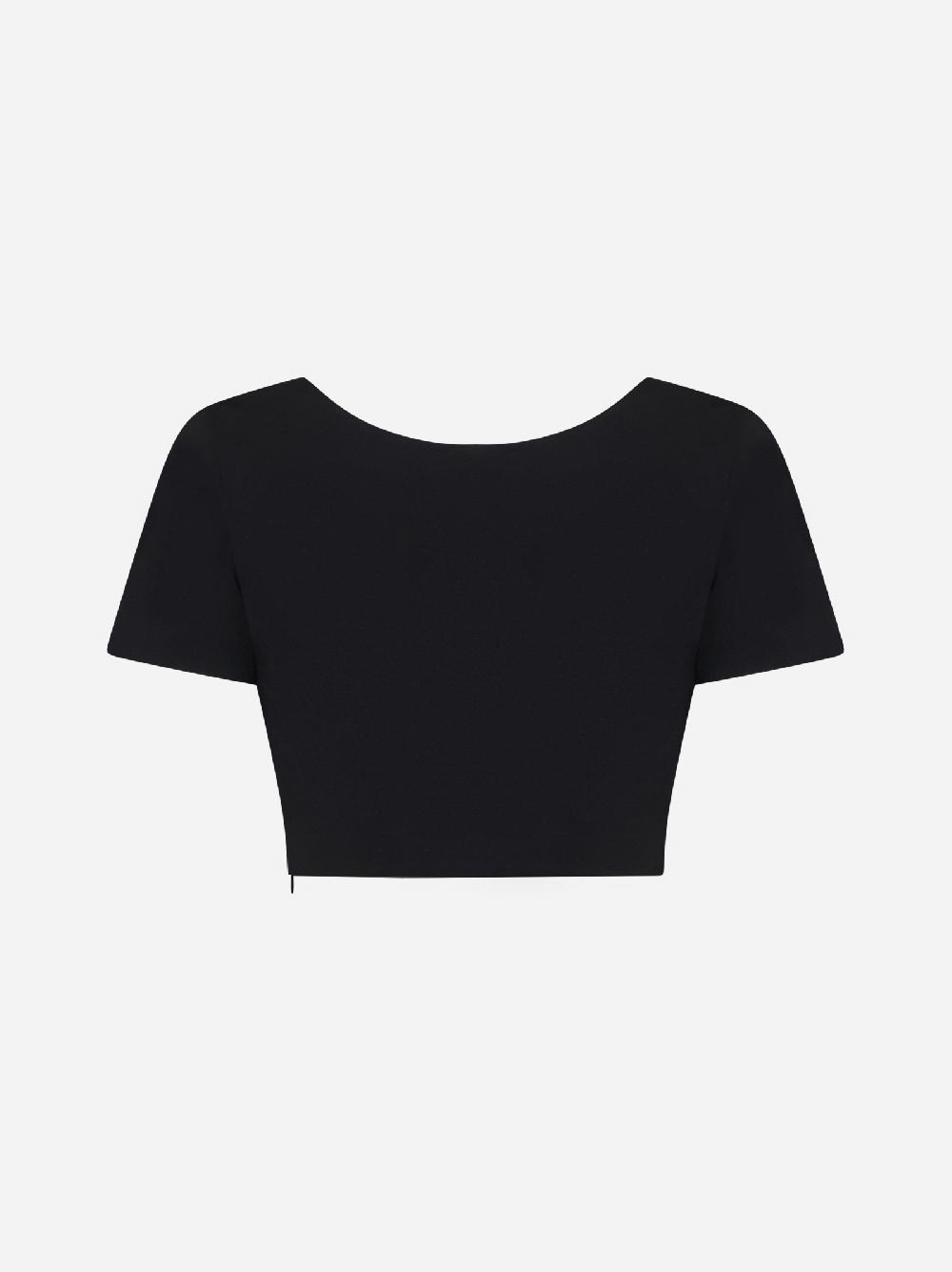 ALAÏA Top aderente in jersey modellante nero In Saldo