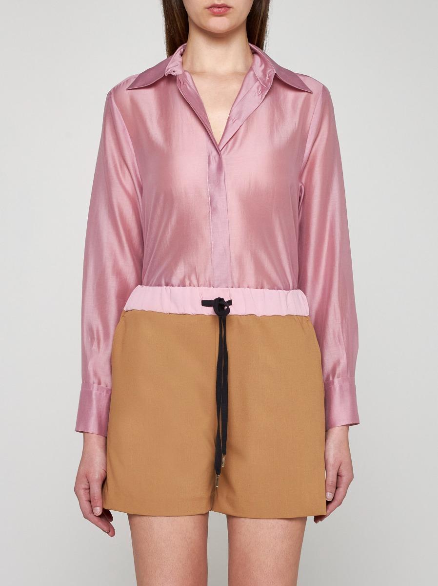 BLANCA VITA Shorts Brassavola in seta Vendita
