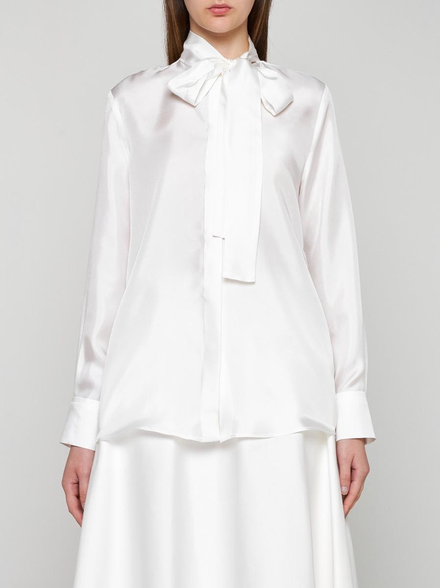 BLANCA VITA Camicia Campanula in seta con fiocco Promozione Limitata
