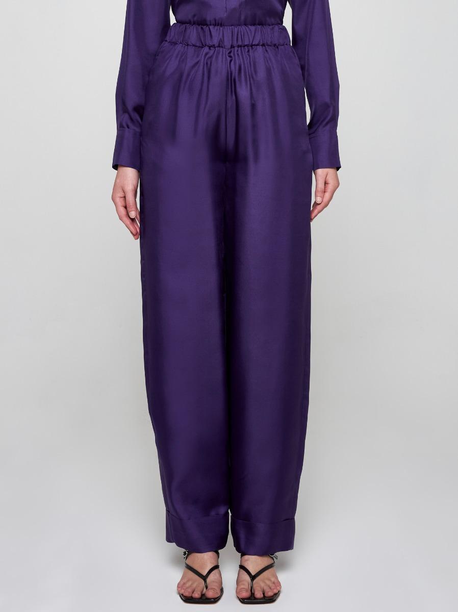 BLANCA VITA Pantaloni Petroy in seta In Vendita