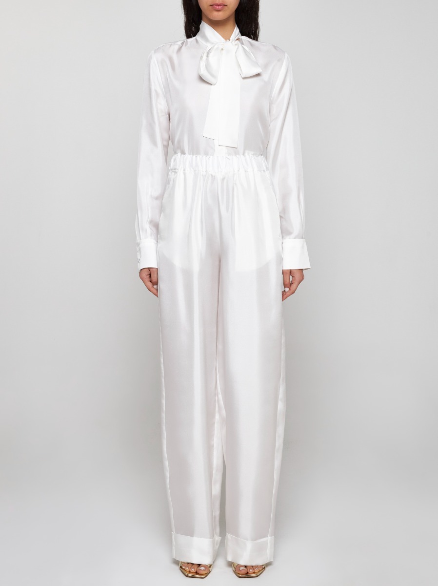 BLANCA VITA Pantaloni Petroy in seta Saldi