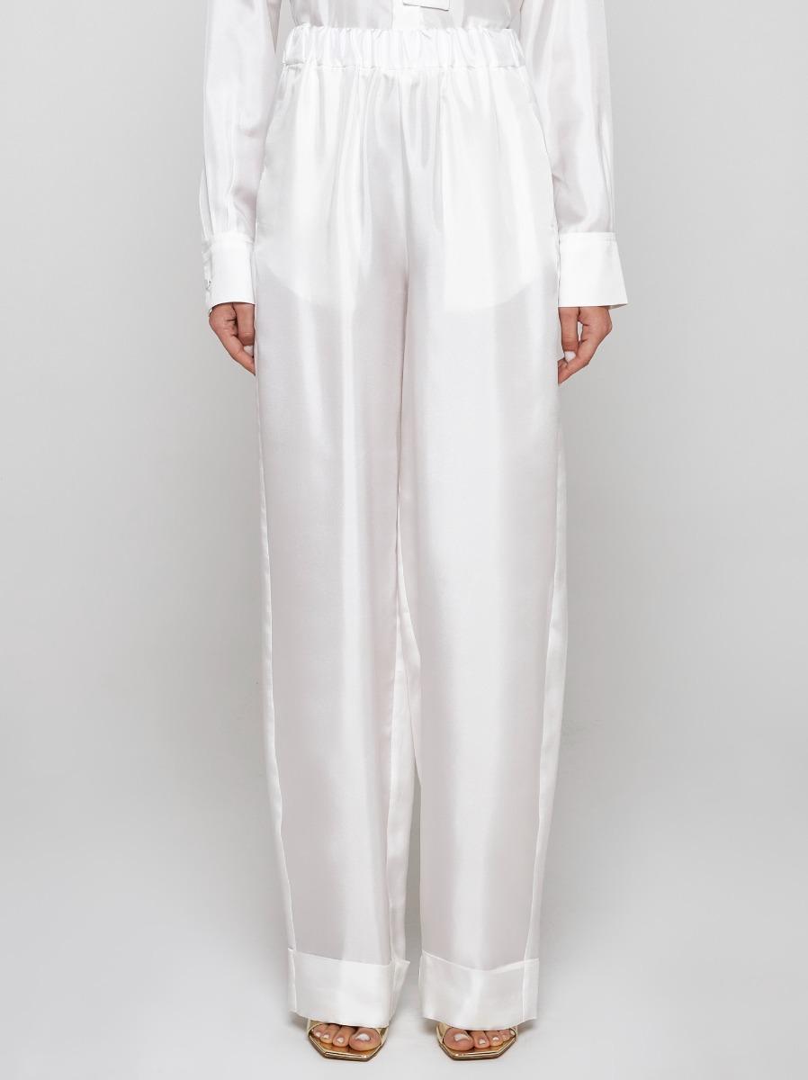 BLANCA VITA Pantaloni Petroy in seta Saldi