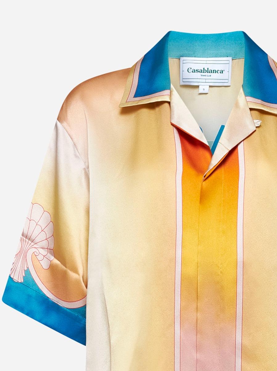 CASABLANCA Camicia L'Arc Coloré in raso di seta Italy