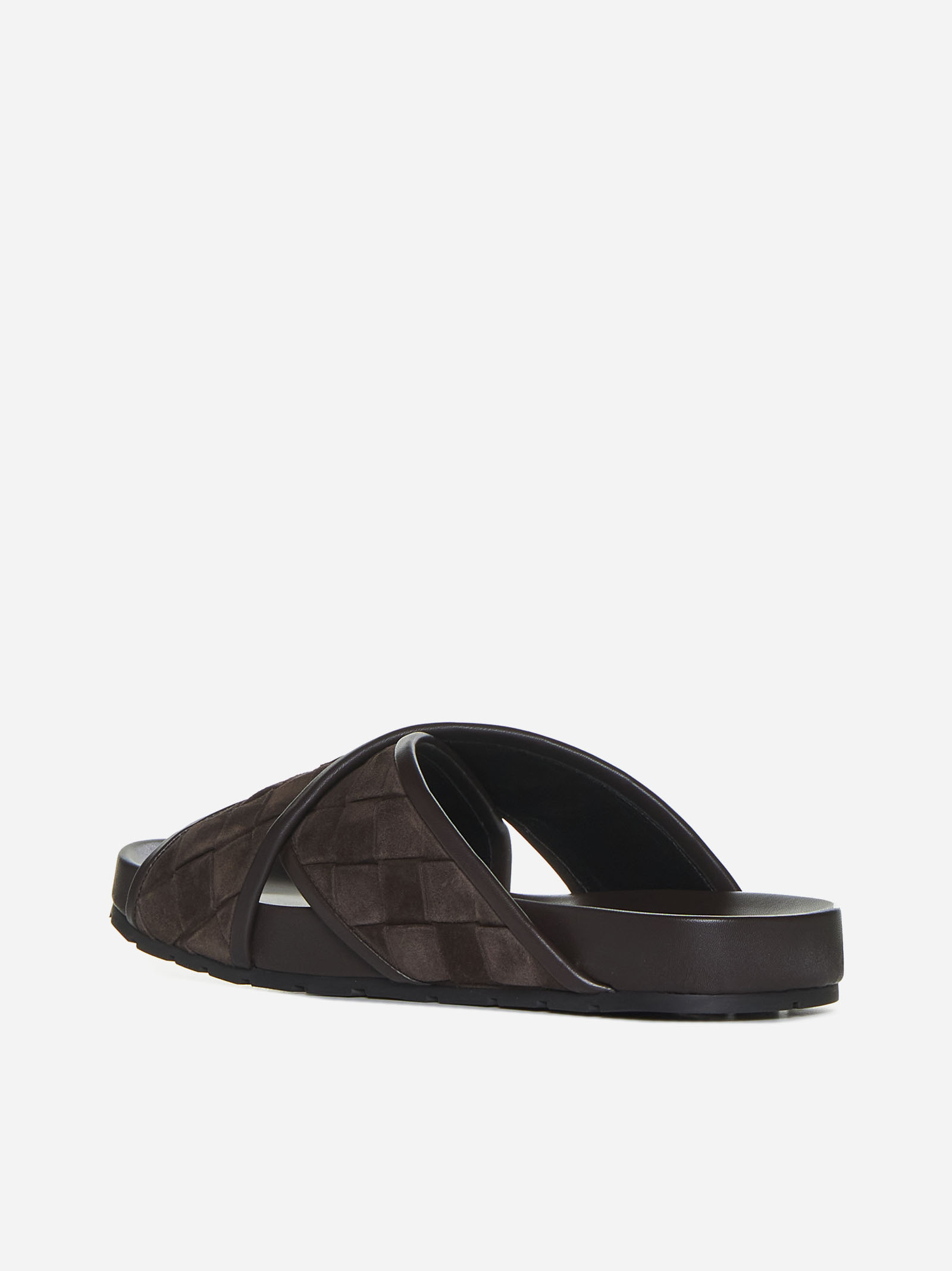 BOTTEGA VENETA Sandali Tarik in suede Intrecciato In Linea