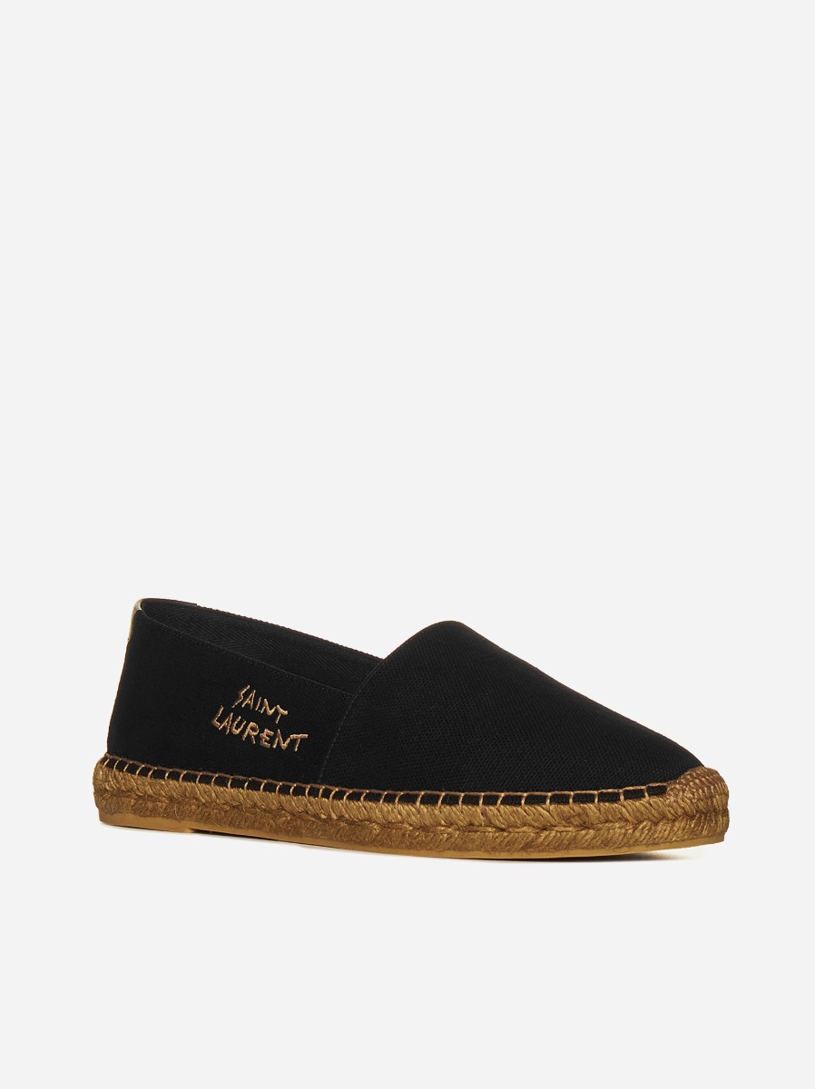 SAINT LAURENT Espadrillas in tela con logo Promozione