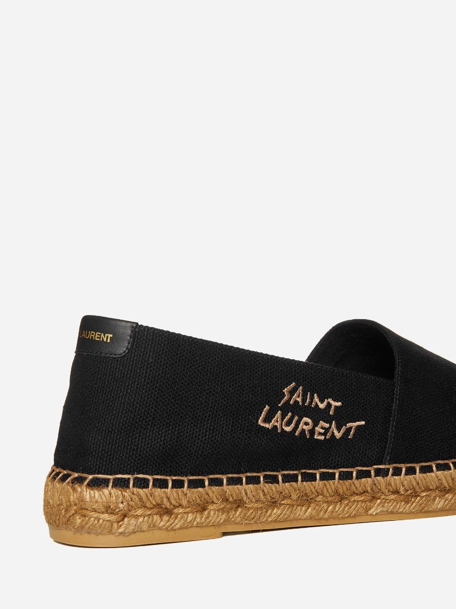 SAINT LAURENT Espadrillas in tela con logo Promozione