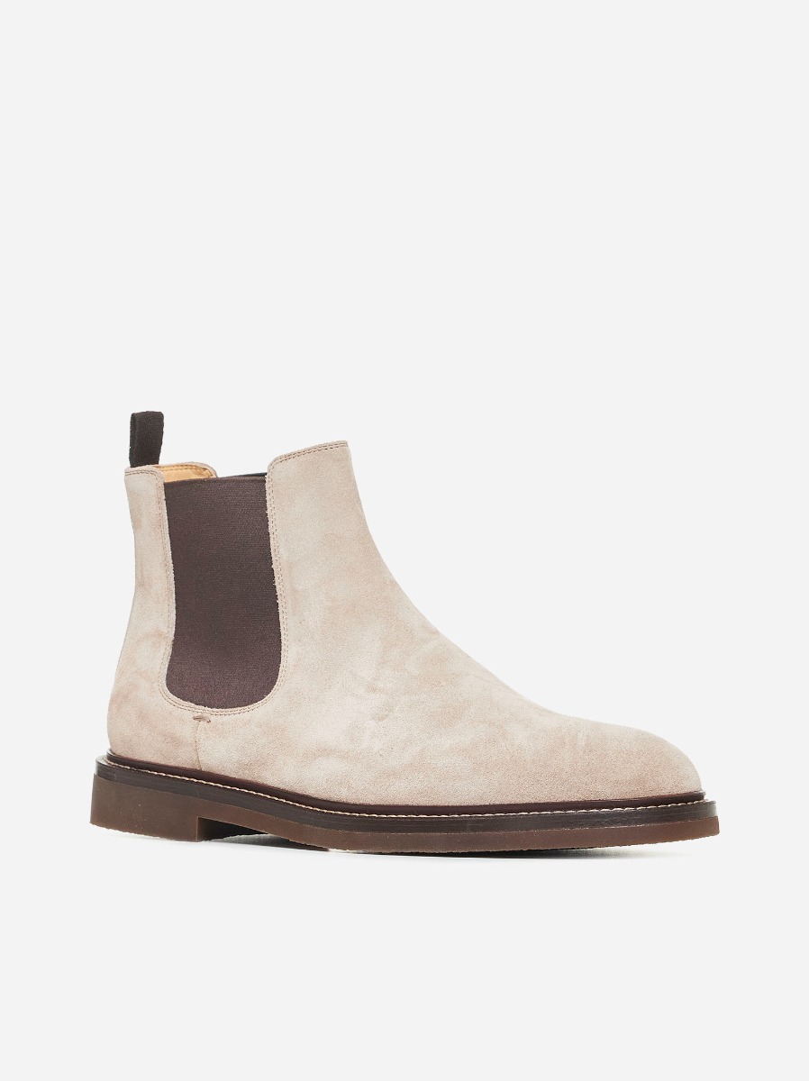 BRUNELLO CUCINELLI Stivaletti Chelsea in suede Soddisfazione Garantita