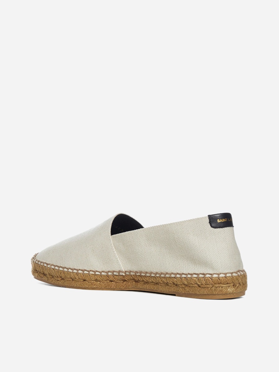 SAINT LAURENT Espadrillas in tela con logo Fino Al -60%
