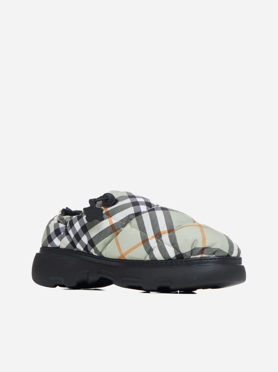 BURBERRY Slip-on Pillow in nylon check Prezzo Ridotto