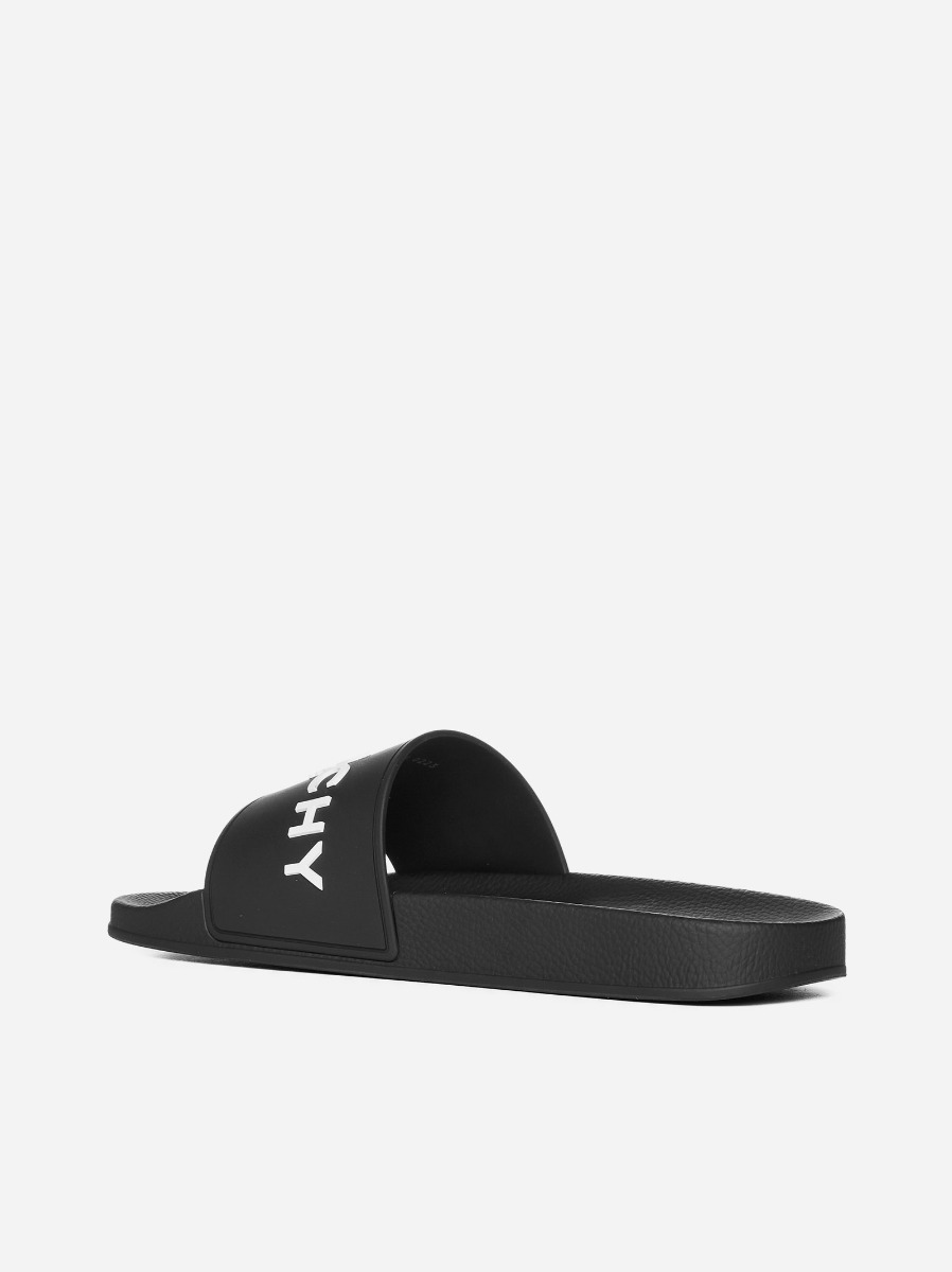 GIVENCHY Slides flat in gomma con logo Offerta