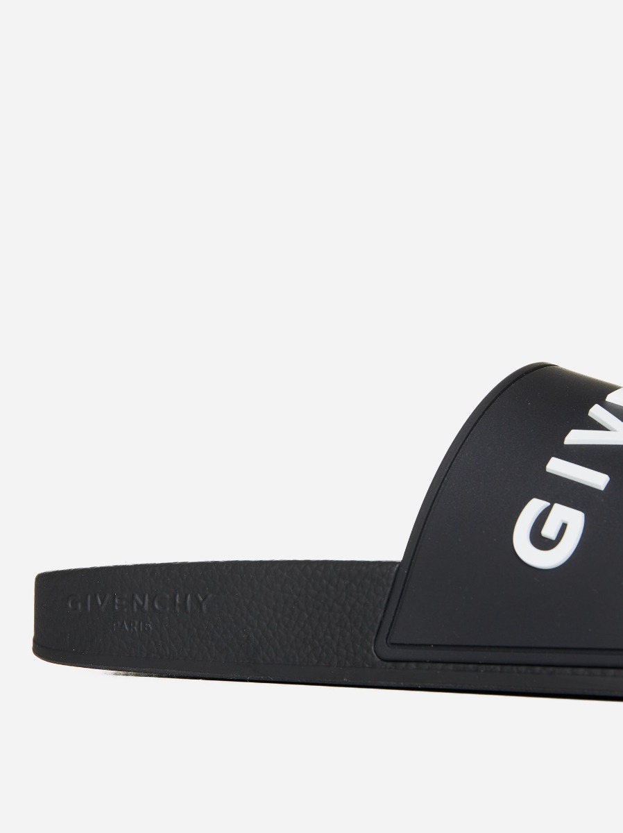 GIVENCHY Slides flat in gomma con logo Offerta