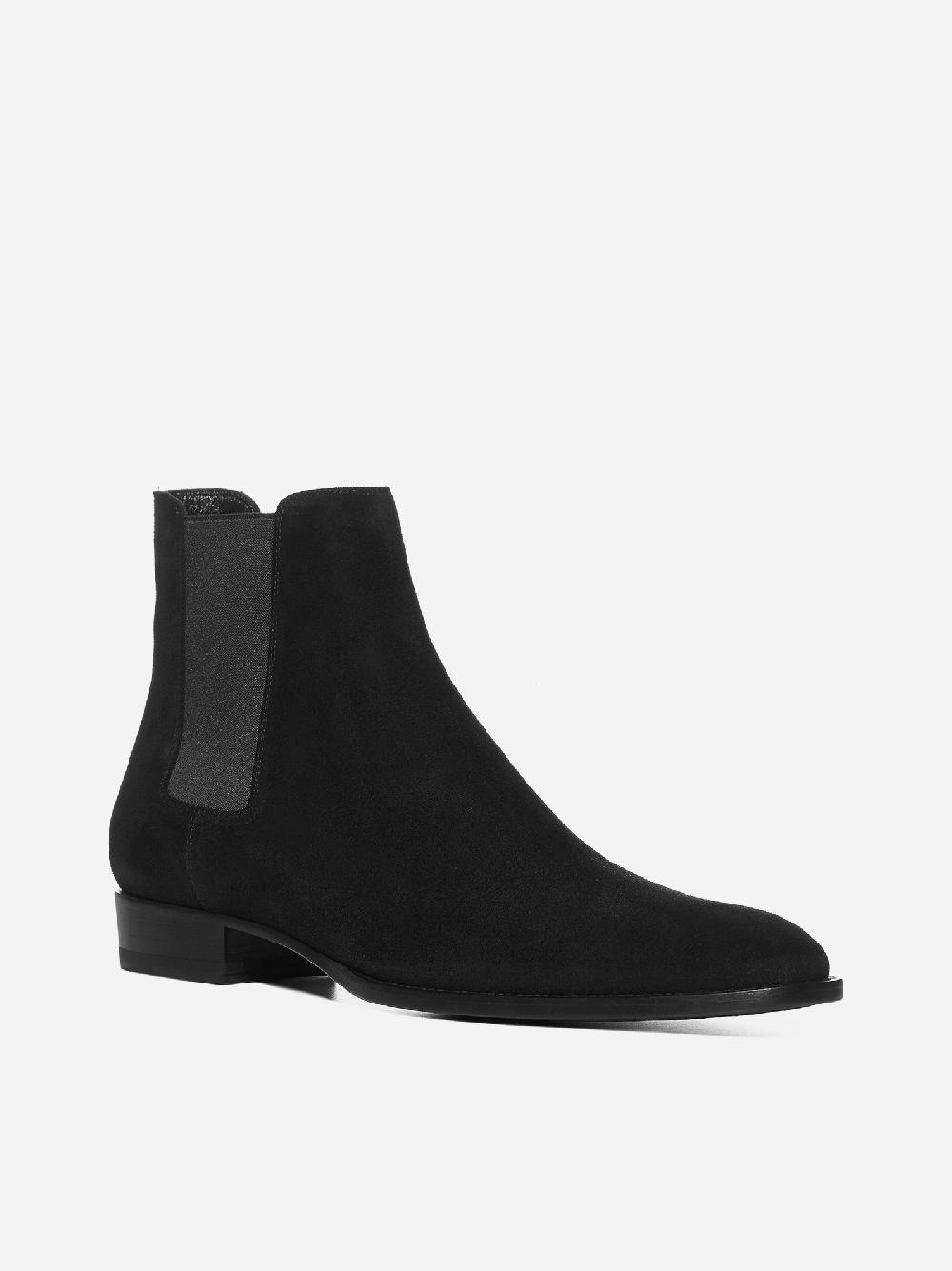 SAINT LAURENT Stivali Chelsea in pelle scamosciata In Linea