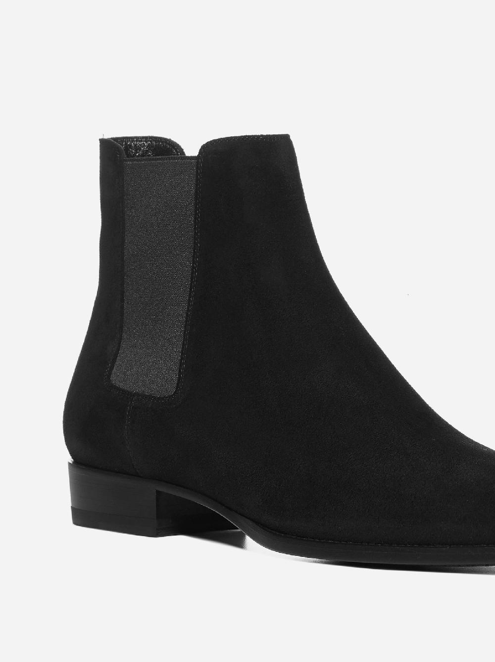 SAINT LAURENT Stivali Chelsea in pelle scamosciata In Linea