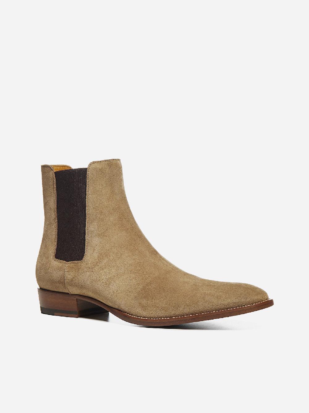 SAINT LAURENT Stivali Chelsea in pelle scamosciata Pezzi Unici