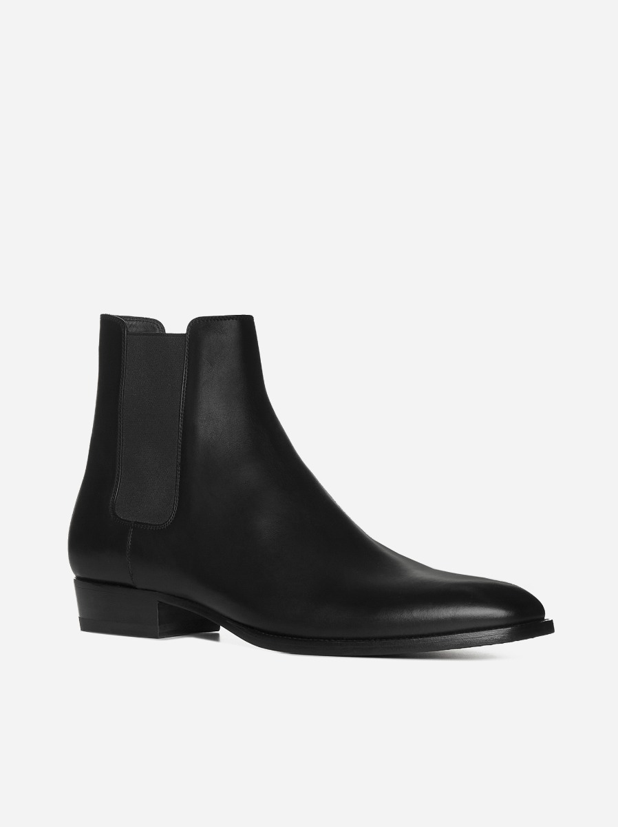 SAINT LAURENT Stivali Chelsea Wyatt in pelle Shopping Online