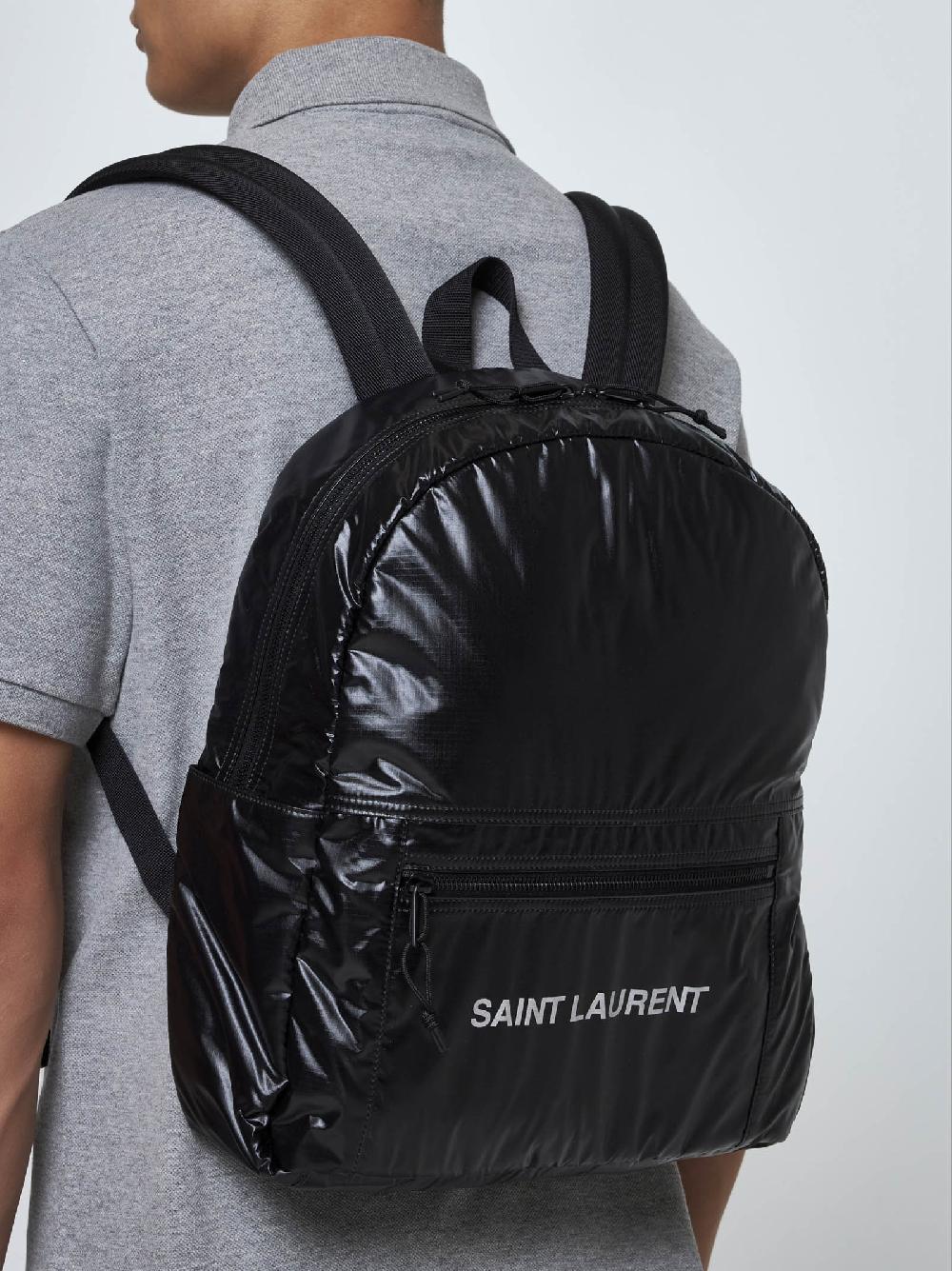SAINT LAURENT Zaino Nuxx in nylon con logo In Vendita