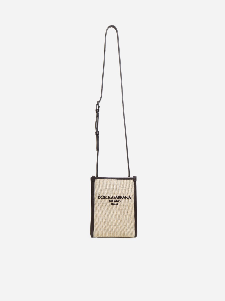 DOLCE & GABBANA Borsa shopping piccola in tela