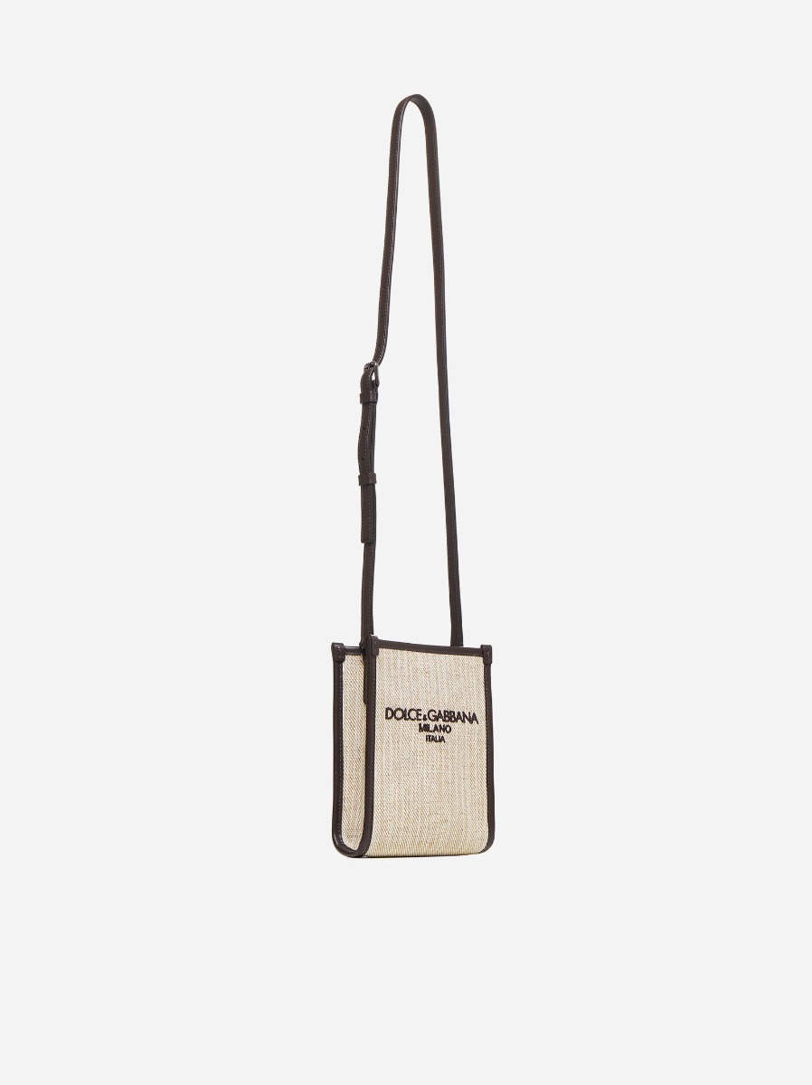 DOLCE & GABBANA Borsa shopping piccola in tela Vendite Flash