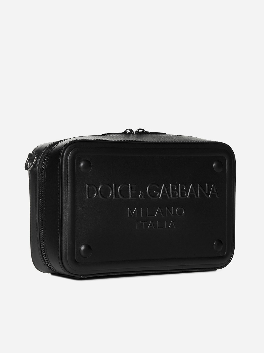 DOLCE & GABBANA Borsa in pelle con logo In Saldo