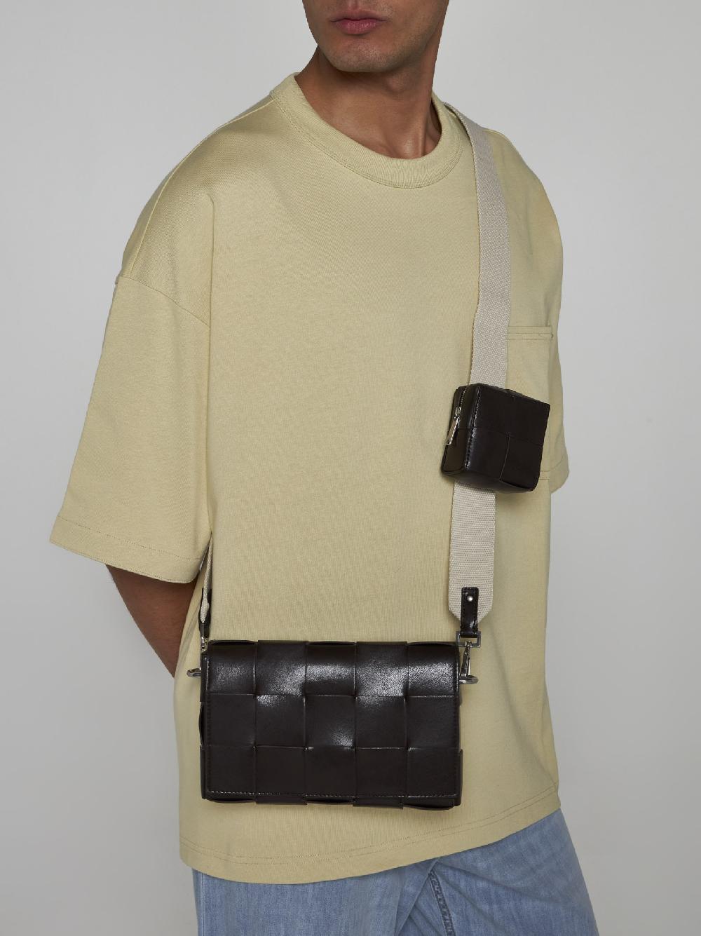 BOTTEGA VENETA Borsa Cassette On Strap in pelle Intrecciato Qualità