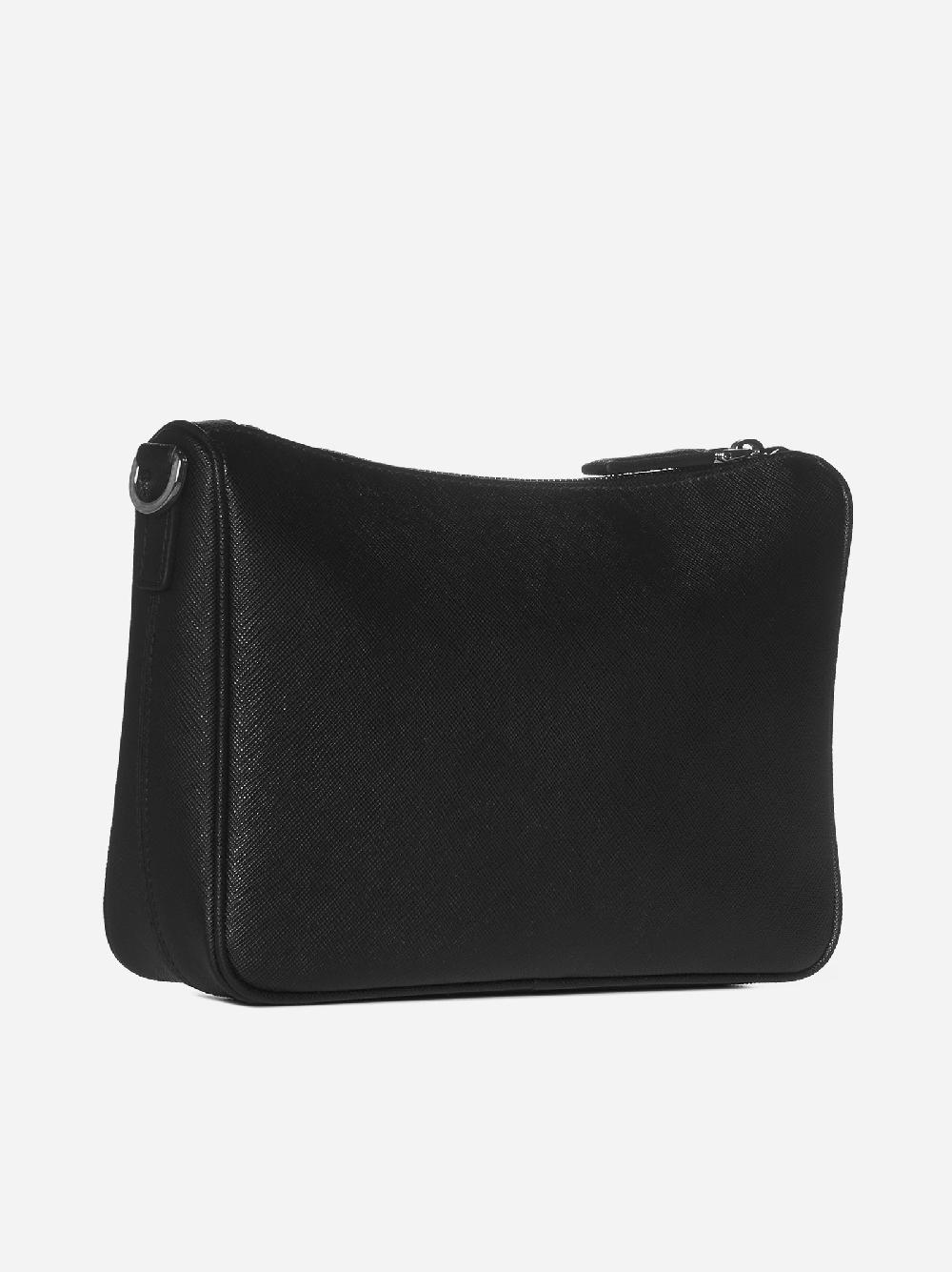 PRADA Borsa in pelle Saffiano con placca-logo Consegna Veloce