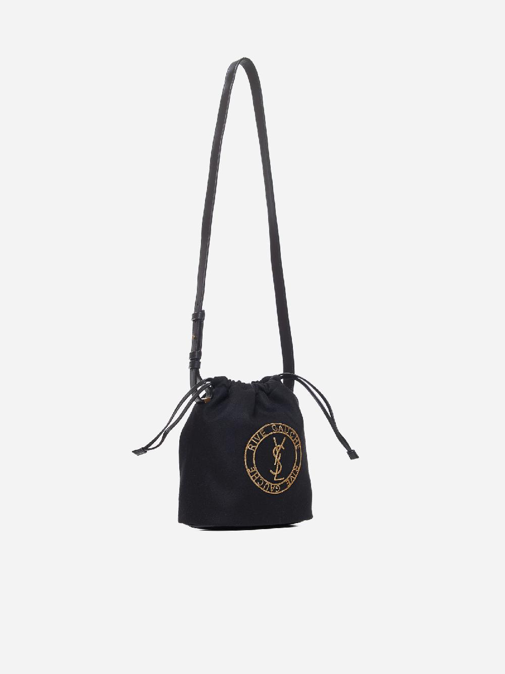 SAINT LAURENT Borsa a secchiello Stamp in lana Prezzo Ridotto