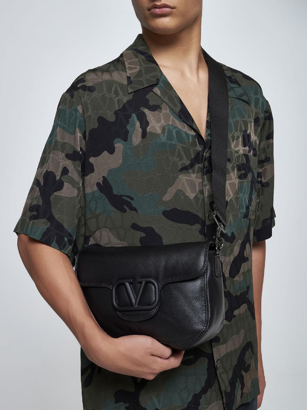 VALENTINO GARAVANI Borsa a tracolla Noir in nappa Sottocosto