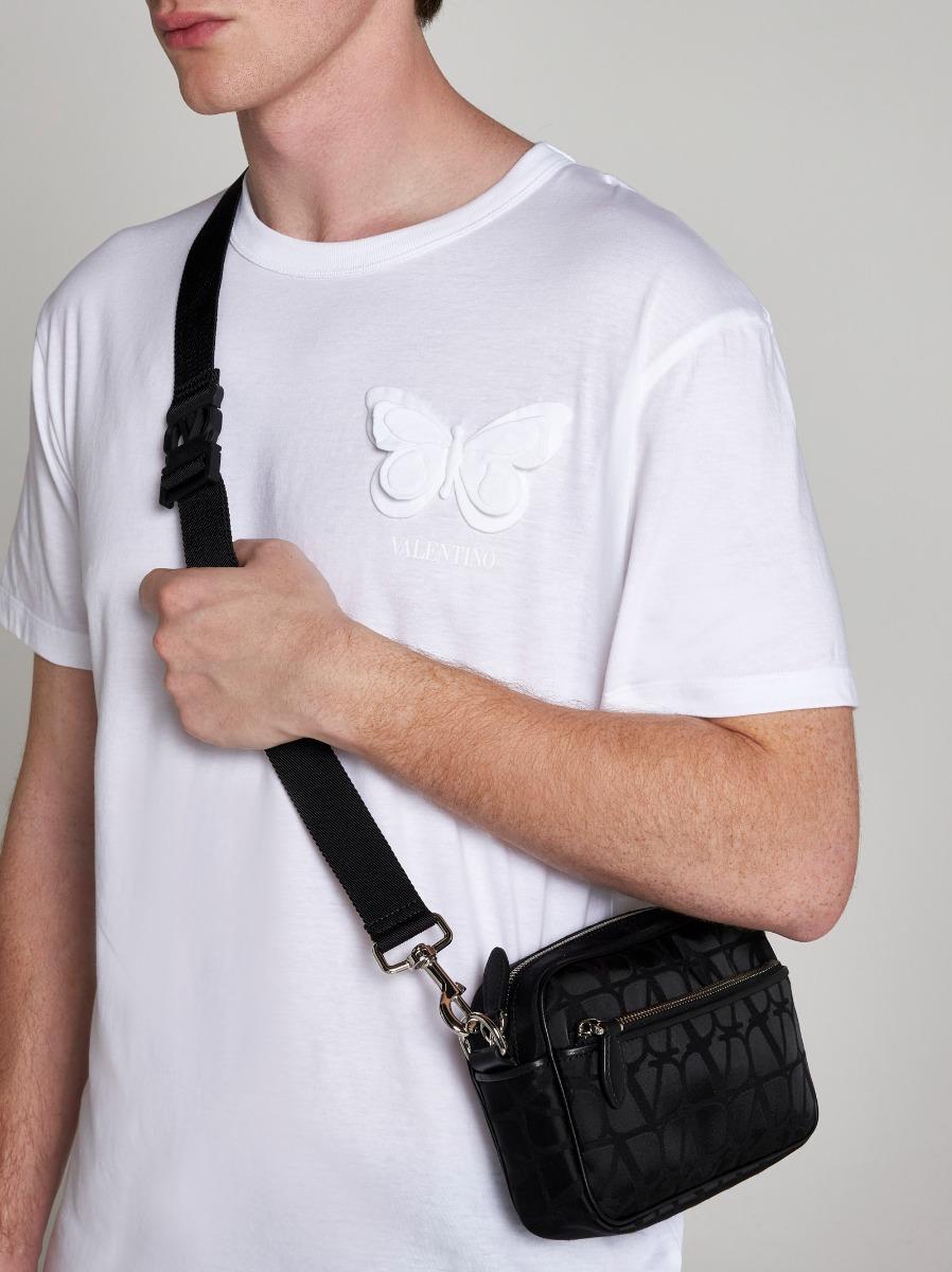 VALENTINO GARAVANI Borsa crossbody in tessuto Toile Iconographe Novità
