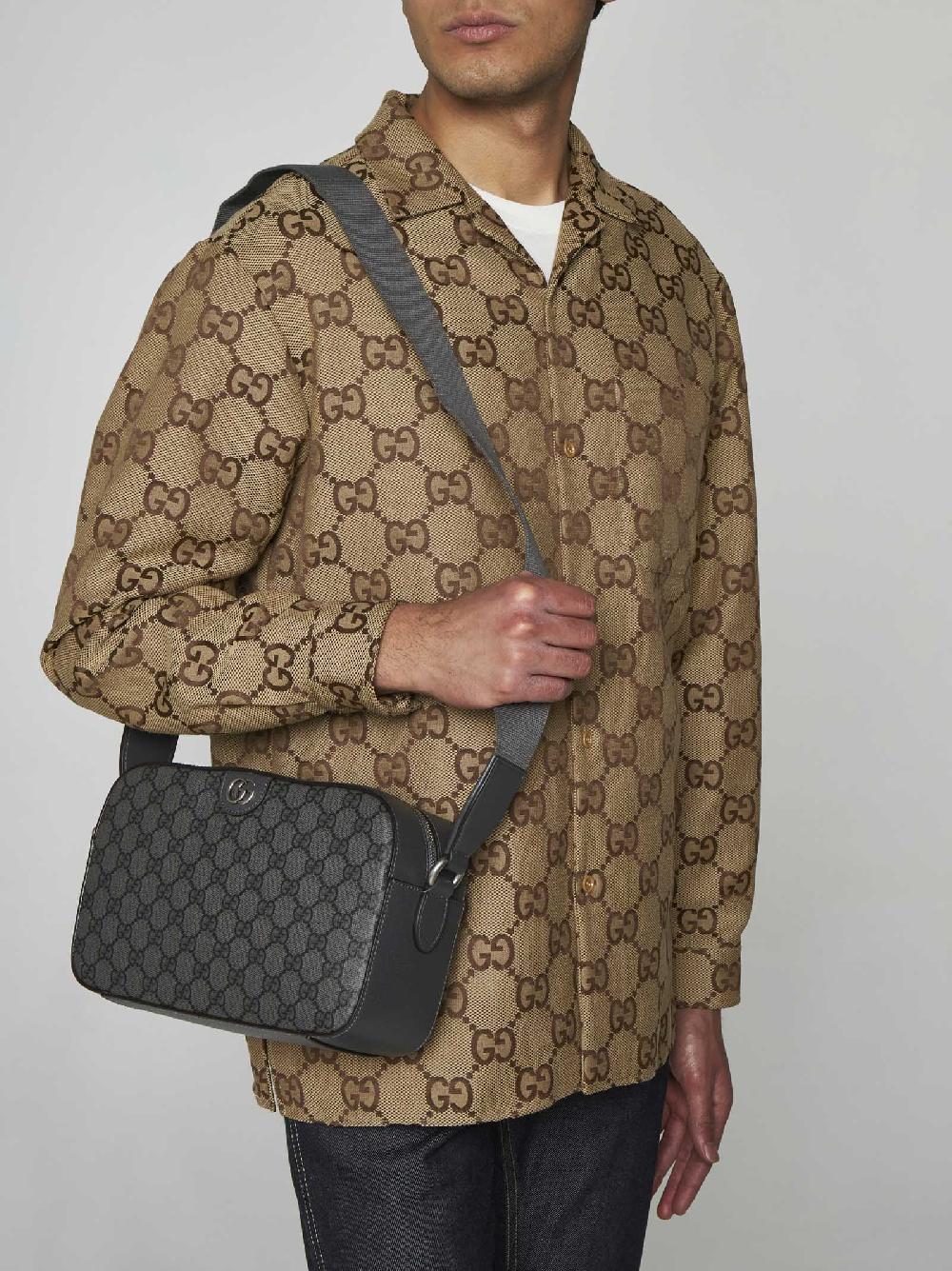 GUCCI Borsa Ophidia media in tela GG Presa