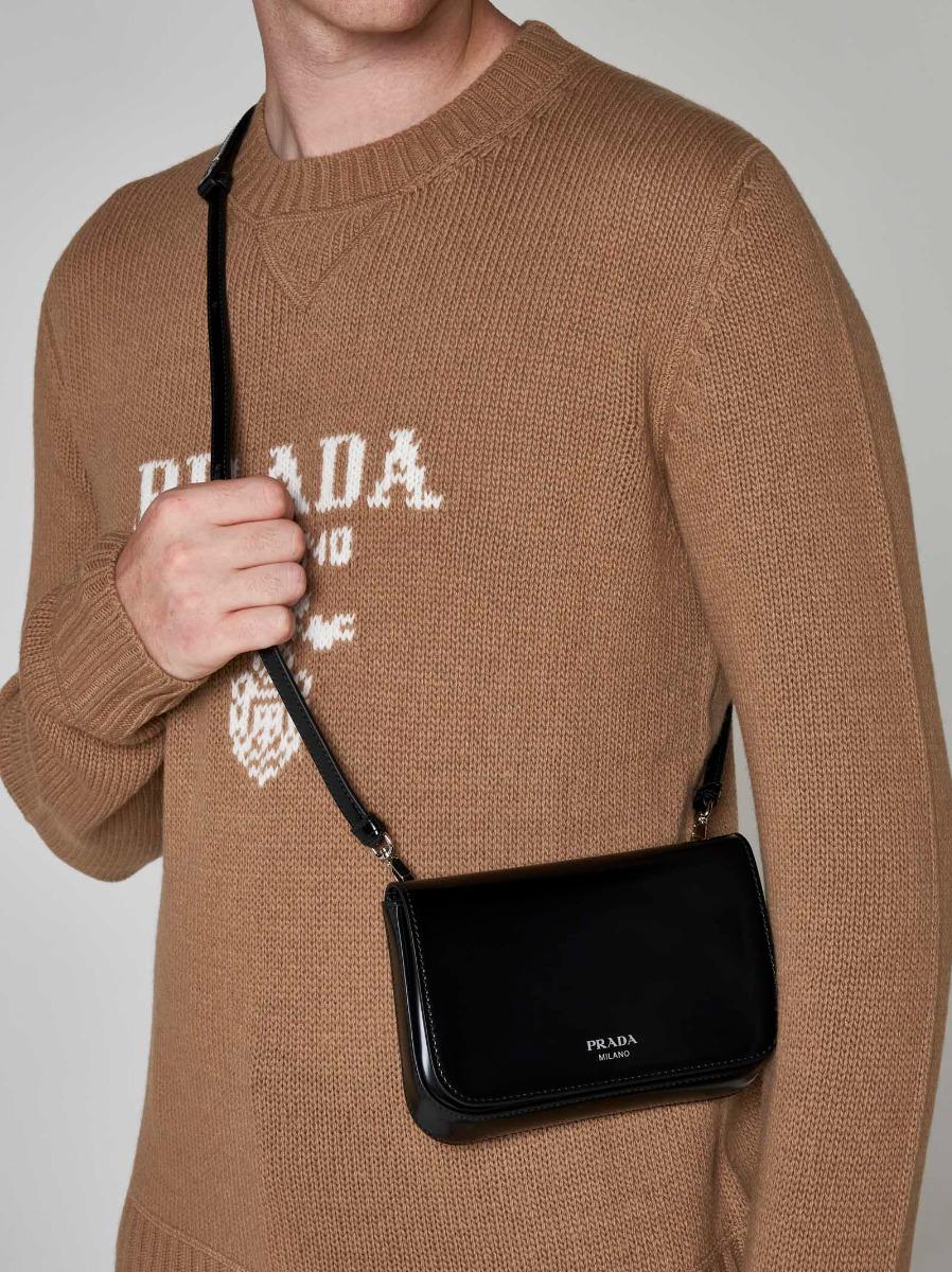 PRADA Borsa a tracolla in pelle Sconto