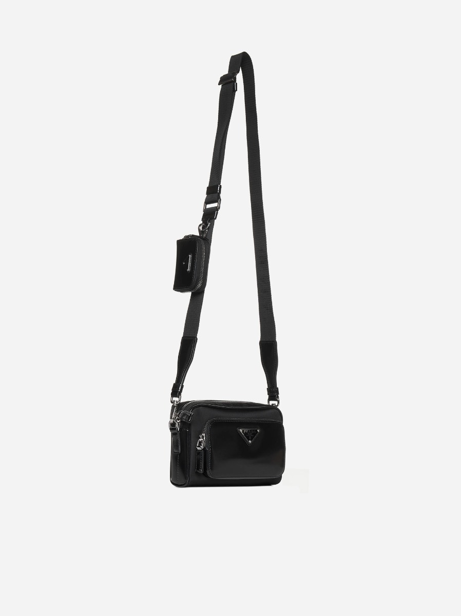 PRADA Borsa a tracolla in Re-Nylon e pelle Economico