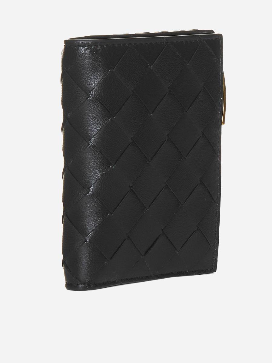 BOTTEGA VENETA Portafoglio compatto in pelle Intreccio Vendite Flash