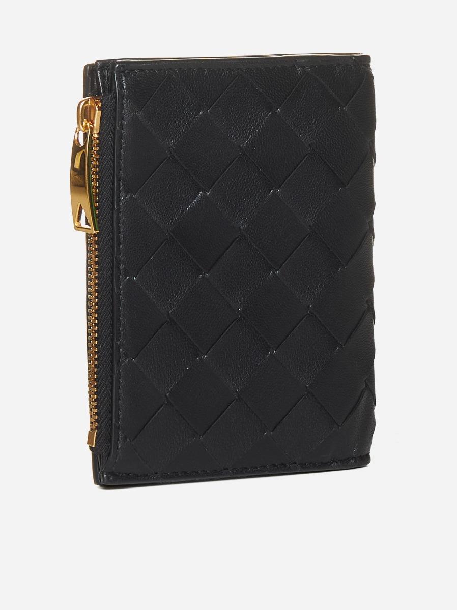 BOTTEGA VENETA Portafoglio compatto in pelle Intreccio Vendite Flash