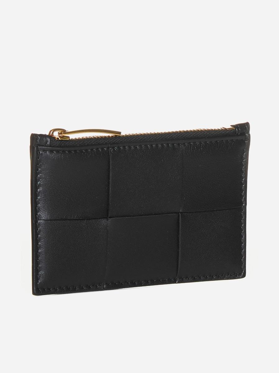 BOTTEGA VENETA Portacarte con zip in pelle Intreccio Nuova