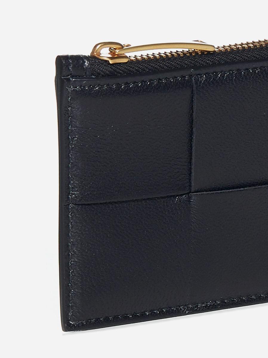 BOTTEGA VENETA Portacarte con zip in pelle Intreccio Nuova