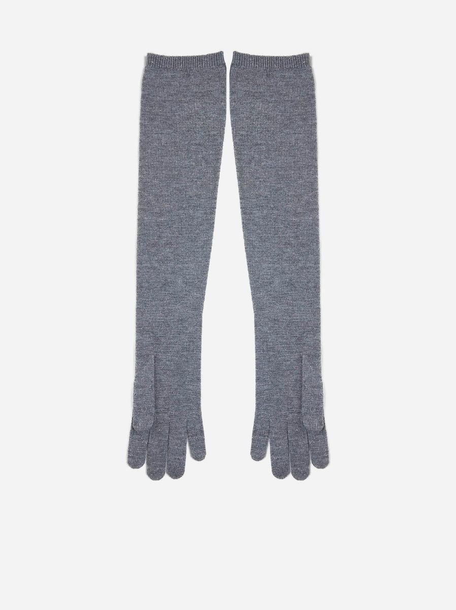 BRUNELLO CUCINELLI Guanti lunghi misto cashmere Vendita