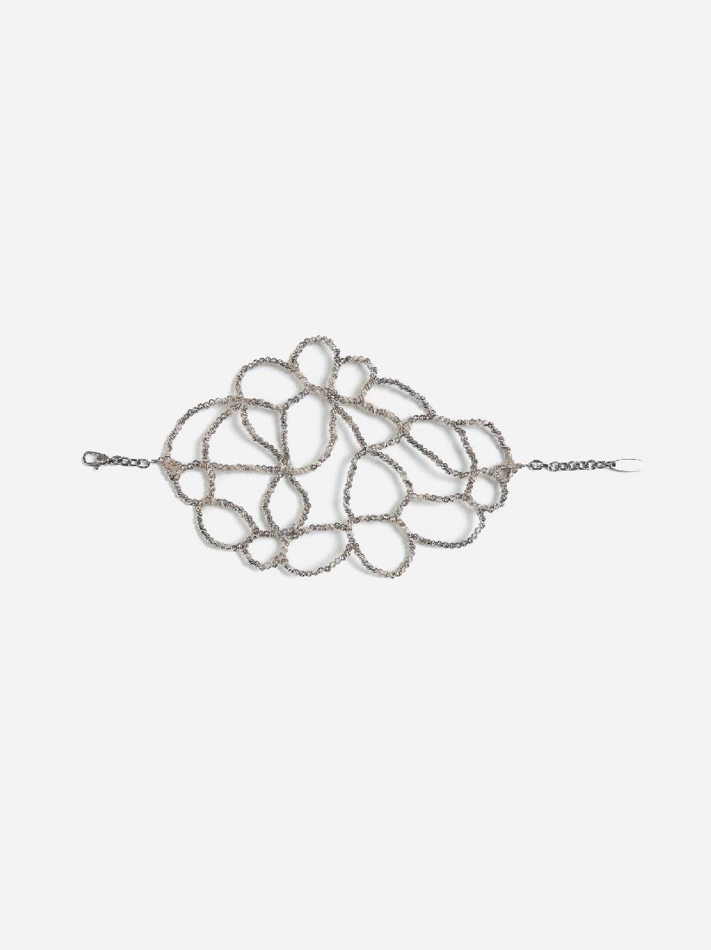 BRUNELLO CUCINELLI Bracciale Ramage in argento e mohair