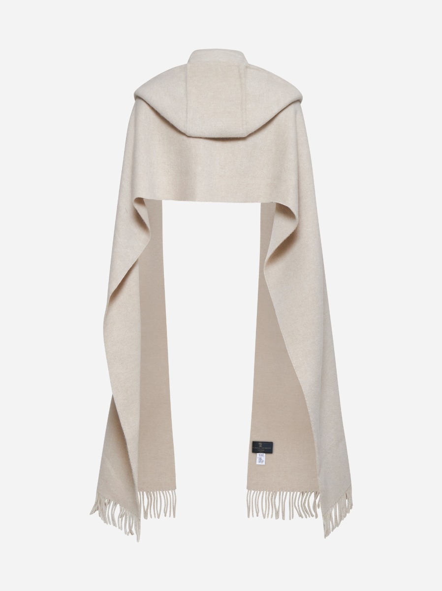 BRUNELLO CUCINELLI Sciarpa con cappuccio in lana e cashmere Online