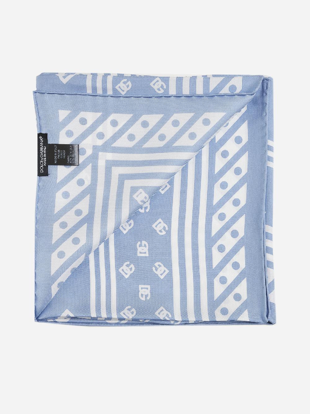 DOLCE & GABBANA Foulard in seta a stampa DG Italy