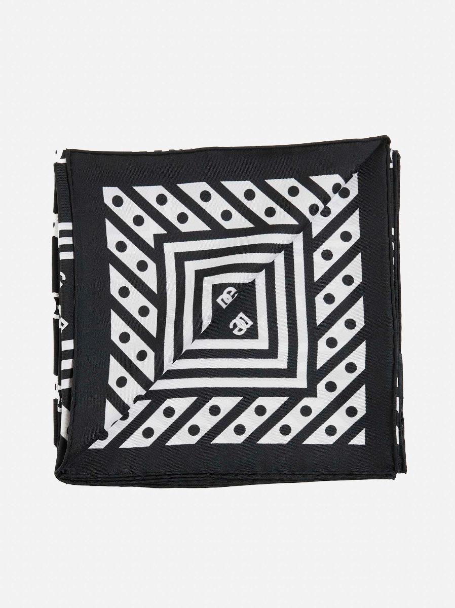 DOLCE & GABBANA Foulard in seta a stampa DG Italia