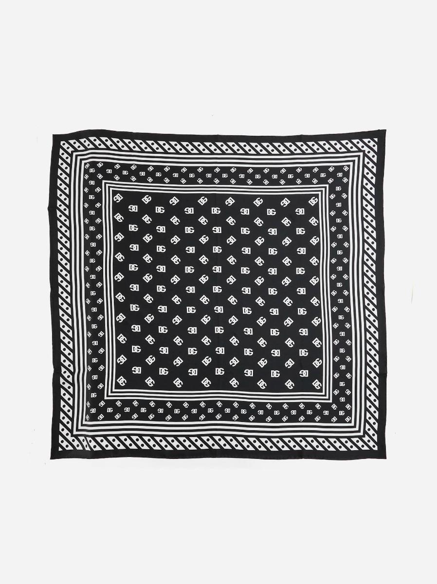 DOLCE & GABBANA Foulard in seta a stampa DG Italia