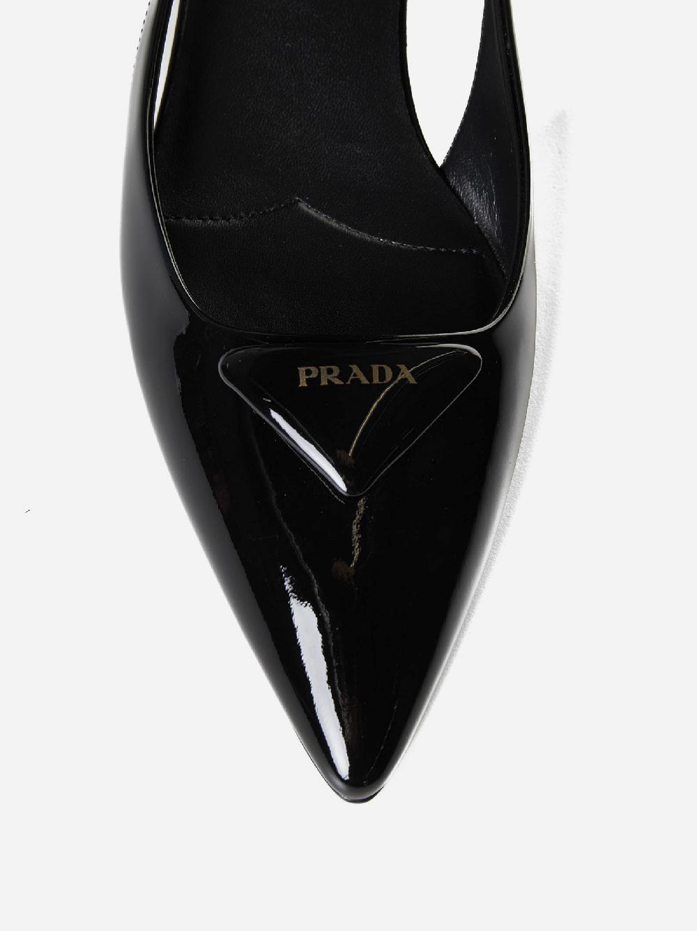 PRADA Slingback in vernice Vendita