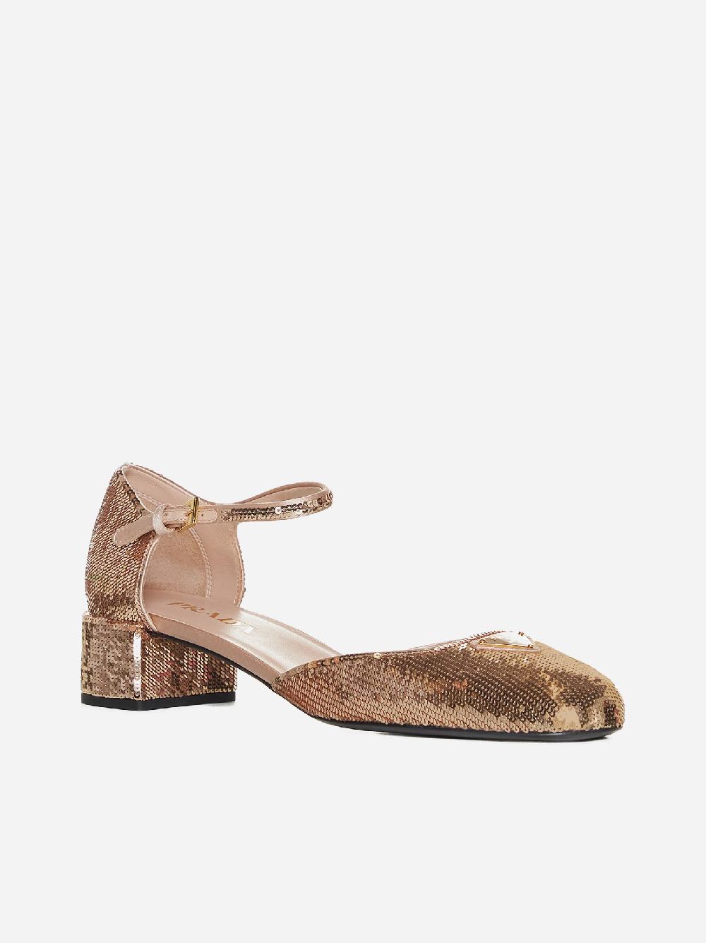 PRADA Decollete’ Mary Jane in paillettes Soddisfazione Garantita