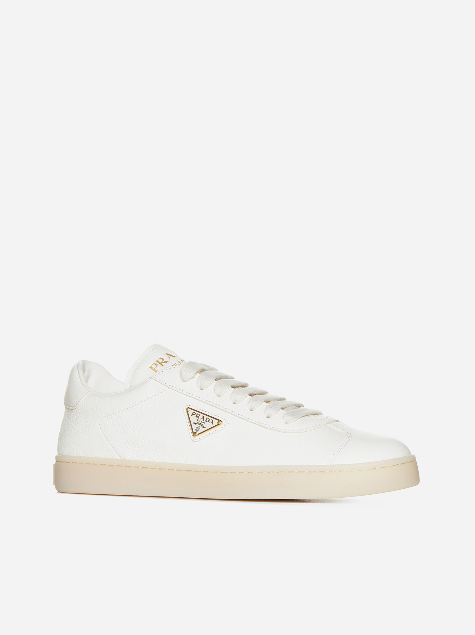 PRADA Sneakers in pelle con placca-logo Negozi Online
